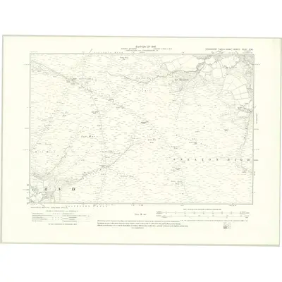 1910 Map of Yorkshire XLVI.SW, 1916 Print