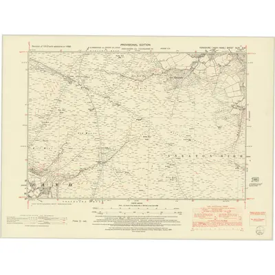 1950 Map of Yorkshire XLVI.SW, 1952 Print