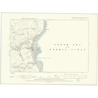 1892 Map of Yorkshire XLVII.NW, 1895 Print