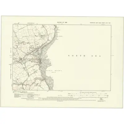 1926 Map of Yorkshire XLVII.NW, 1930 Print