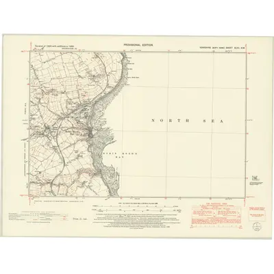 1950 Map of Yorkshire XLVII.NW, 1952 Print