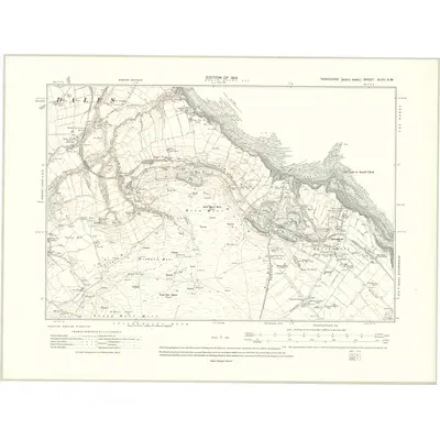 1910 Map of Yorkshire XLVII.SW, 1914 Print