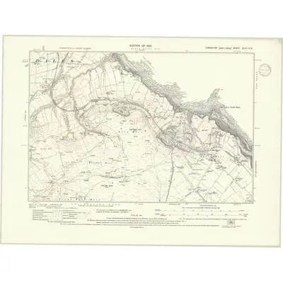 1926 Map of Yorkshire XLVII.SW, 1930 Print