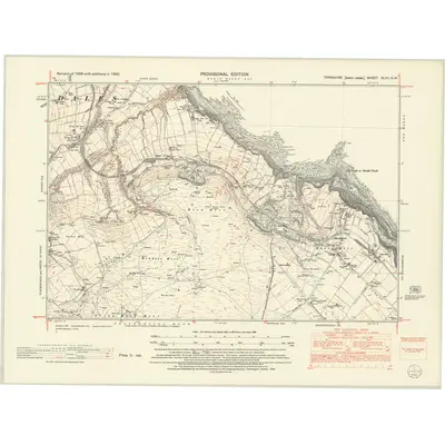 1950 Map of Yorkshire XLVII.SW, 1952 Print