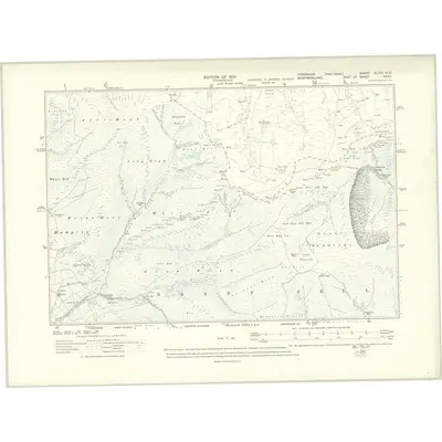 1907 Map of Yorkshire XLVIII.NE, 1910 Print