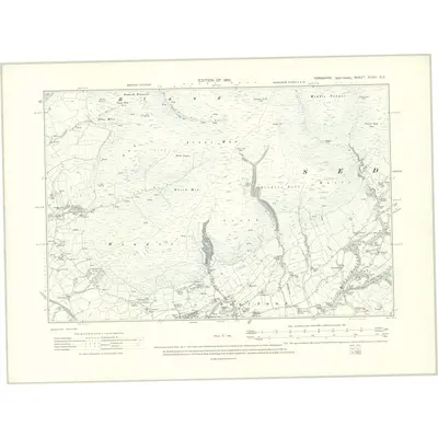 1907 Map of Yorkshire XLVIII.SE, 1910 Print