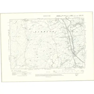 1907 Map of Yorkshire XLVIII.SW, 1910 Print