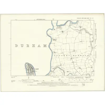 1893 Map of Yorkshire XV.SE, 1895 Print