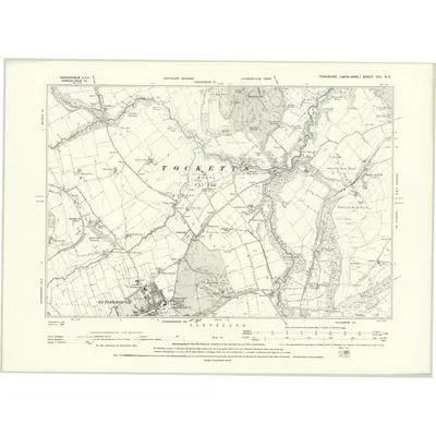 1893 Map of Yorkshire XVII.NE, 1895 Print
