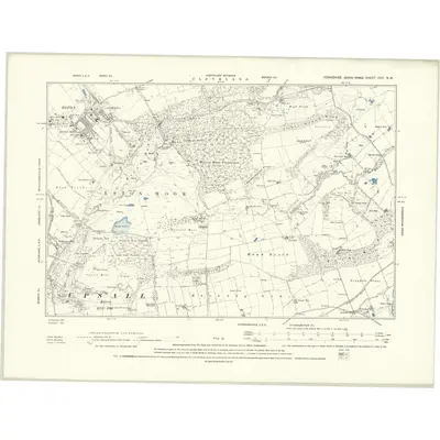 1893 Map of Yorkshire XVII.NW, 1895 Print