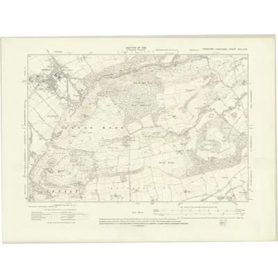 1913 Map of Yorkshire XVII.NW, 1919 Print