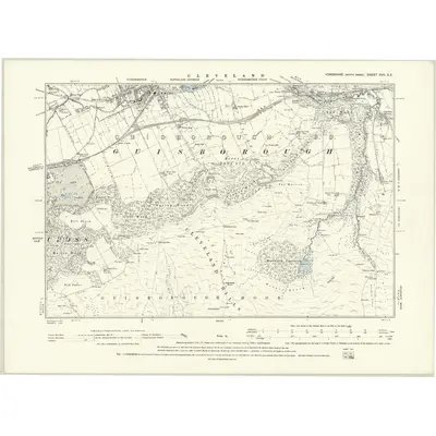 1893 Map of Yorkshire XVII.SE, 1895 Print