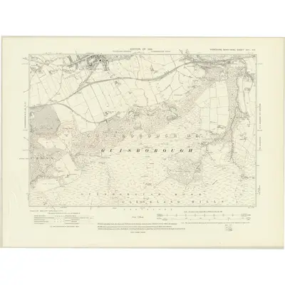 1913 Map of Yorkshire XVII.SE, 1919 Print