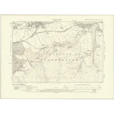 1927 Map of Yorkshire XVII.SE, 1930 Print