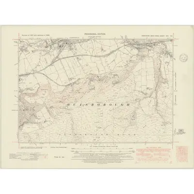 1938 Map of Yorkshire XVII.SE, 1948 Print