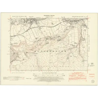1950 Map of Yorkshire XVII.SE, 1952 Print