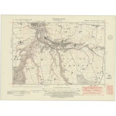 1938 Map of Yorkshire XVIII.NE, 1948 Print