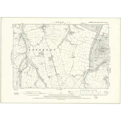 1893 Map of Yorkshire XVIII.SE, 1895 Print