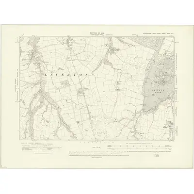 1913 Map of Yorkshire XVIII.SE, 1919 Print