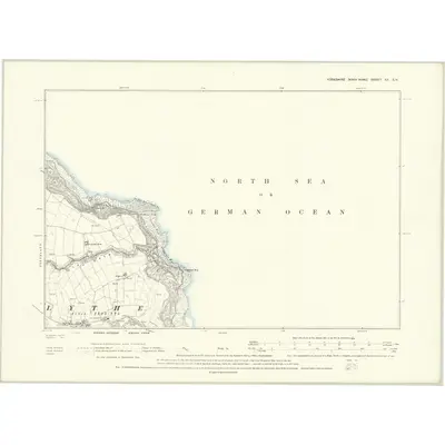 1892 Map of Yorkshire XX.SW, 1895 Print