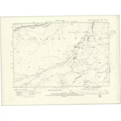 1912 Map of Yorkshire XXII.NE, 1919 Print