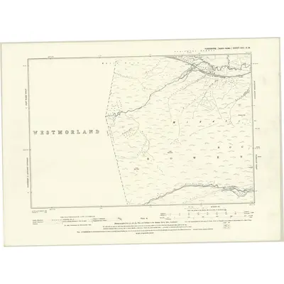 1891 Map of Yorkshire XXII.NW, 1895 Print