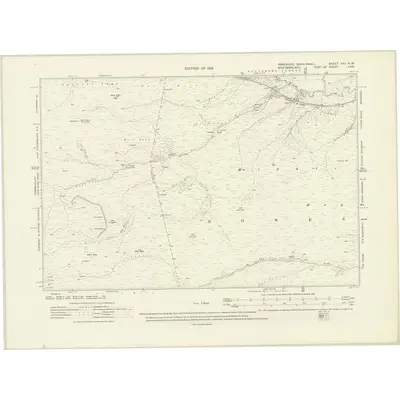1912 Map of Yorkshire XXII.NW, 1919 Print