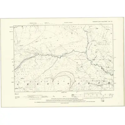1891 Map of Yorkshire XXII.SE, 1895 Print