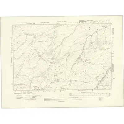 1910 Map of Yorkshire XXII.SW, 1920 Print