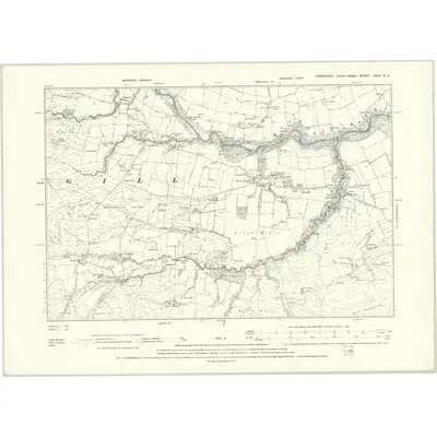 1891 Map of Yorkshire XXIII.NE, 1895 Print