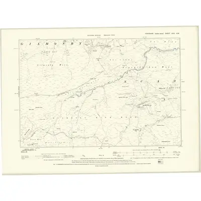 1891 Map of Yorkshire XXIII.NW, 1895 Print