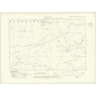 1912 Map of Yorkshire XXIII.NW, 1919 Print