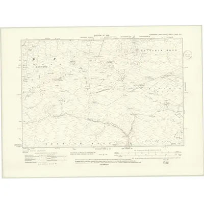 1912 Map of Yorkshire XXIII.SE, 1919 Print