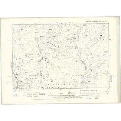 1891 Map of Yorkshire XXIII.SW, 1895 Print