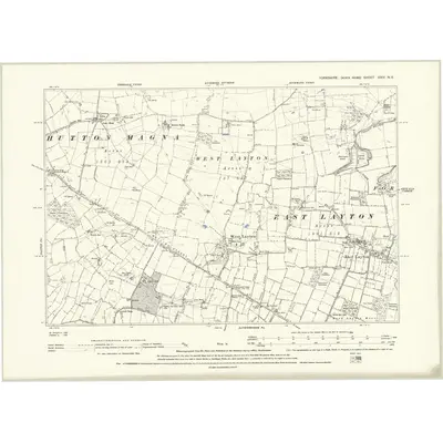 1892 Map of Yorkshire XXIV.NE, 1895 Print