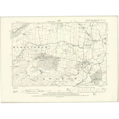 1892 Map of Yorkshire XXIV.NW, 1895 Print
