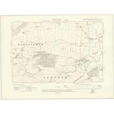 1912 Map of Yorkshire XXIV.NW, 1920 Print