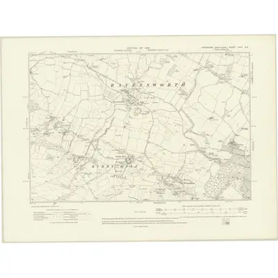 1911 Map of Yorkshire XXIV.SE, 1919 Print