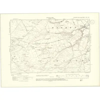 1911 Map of Yorkshire XXIV.SW, 1919 Print
