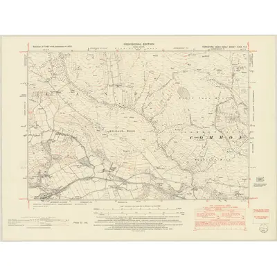 1950 Map of Yorkshire XXIX.NE, 1953 Print