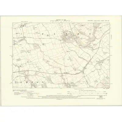 1927 Map of Yorkshire XXIX.SW, 1930 Print