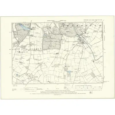 1892 Map of Yorkshire XXV.NW, 1895 Print
