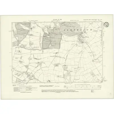 1912 Map of Yorkshire XXV.NW, 1919 Print