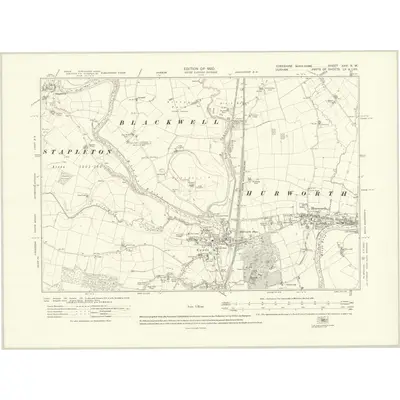 1912 Map of Yorkshire XXVI.NW, 1920 Print