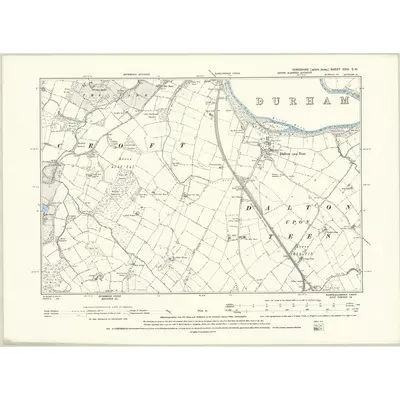 1891 Map of Yorkshire XXVI.SW, 1895 Print