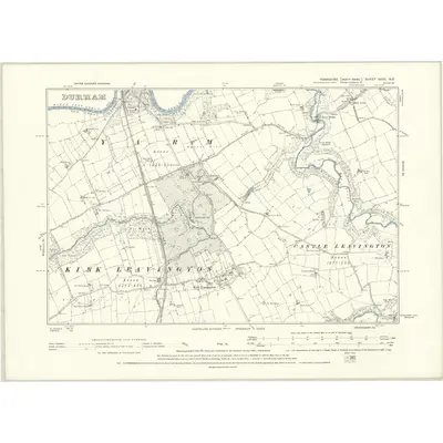 1892 Map of Yorkshire XXVII.NE, 1895 Print