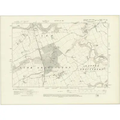 1912 Map of Yorkshire XXVII.NE, 1920 Print