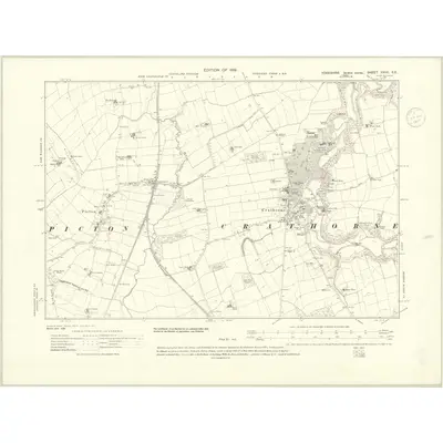 1912 Map of Yorkshire XXVII.SE, 1919 Print