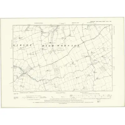 1893 Map of Yorkshire XXVII.SW, 1895 Print