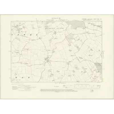 1913 Map of Yorkshire XXVIII.NE, 1919 Print